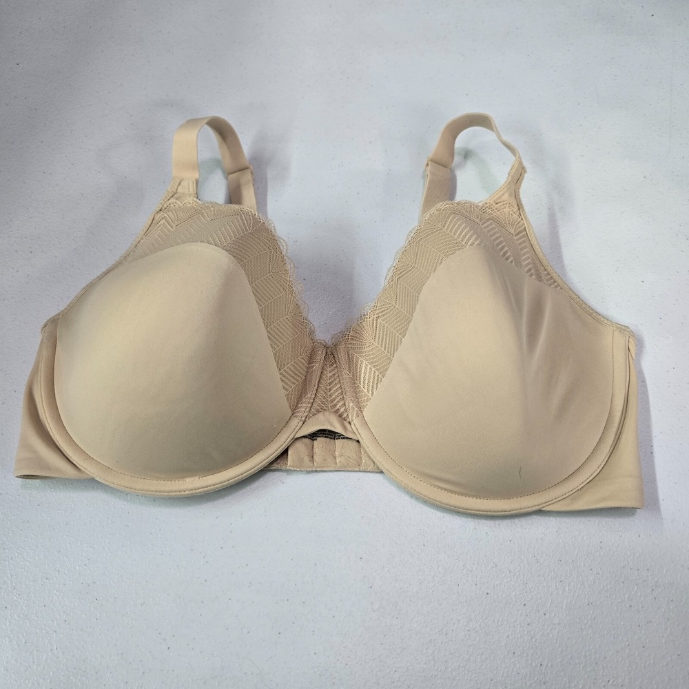 Bali Women Bra 38DD Beige Underwire Lightly Lined Adjustable Straps